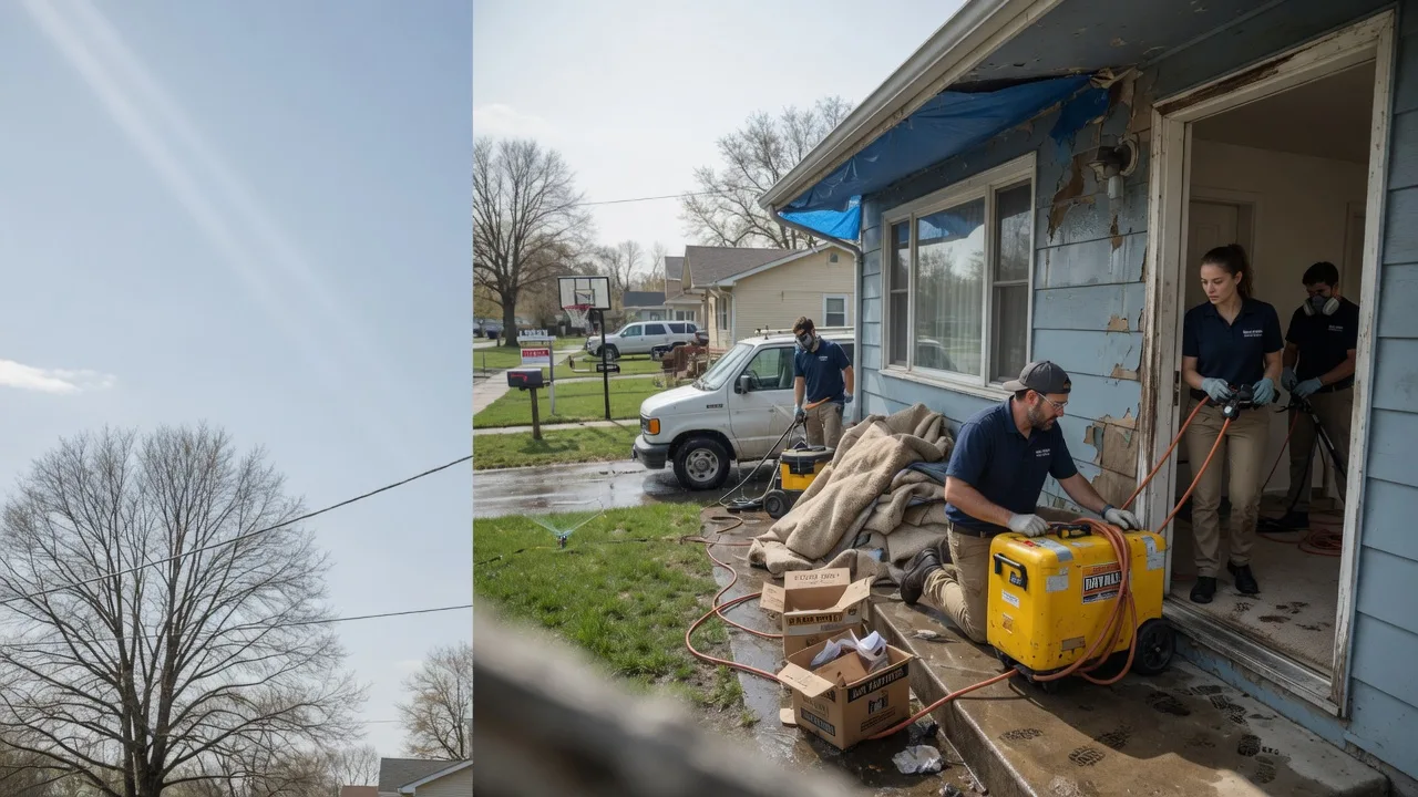 Basement Flood Cleanup in Harrisonville, MO near me